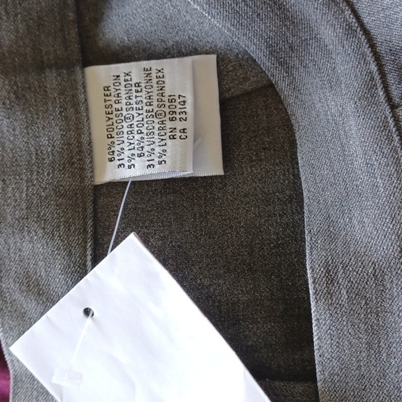 Talbots NWT Women's Light Gray Classic Side Zip Trouser Dress Pant, 8P - Picture 8 of 10